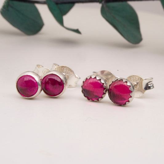 5mm ruby stud earrings