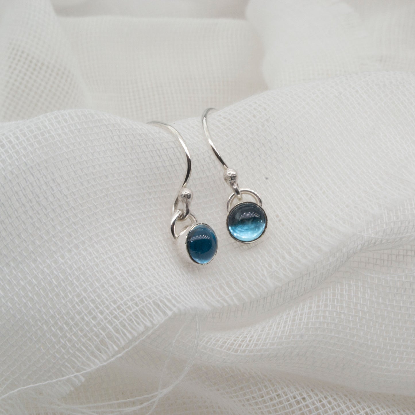 Birthstone or gemstone dangle earrings