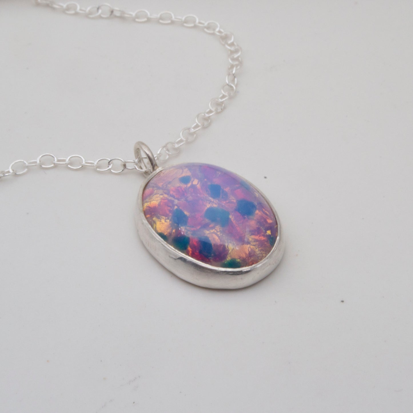 Luminous Opal-Effect Pendant