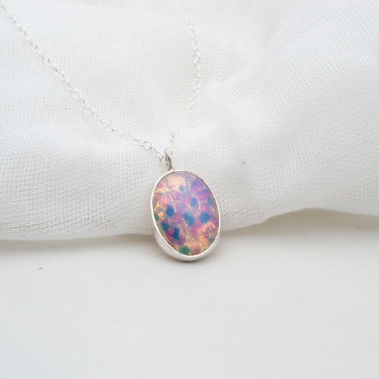 Luminous Opal-Effect Pendant