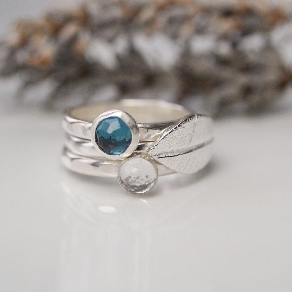 Becky Pearce Designs Silver leaf ring
