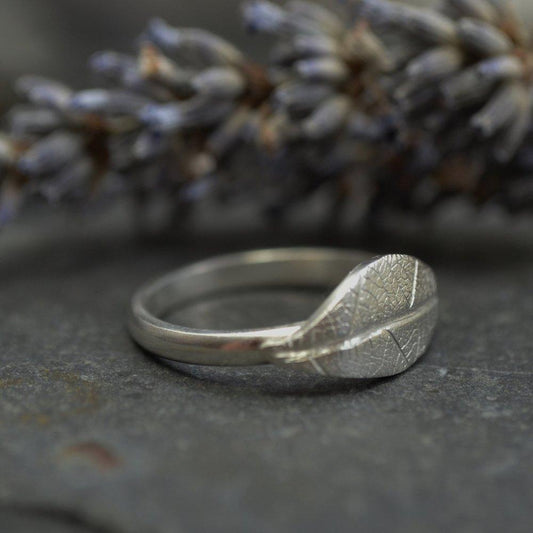 Becky Pearce Designs Silver leaf ring