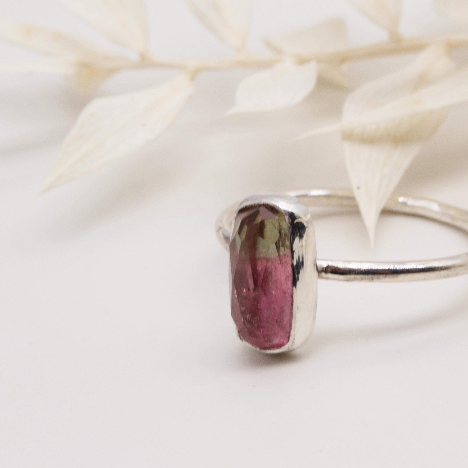 Becky Pearce Designs Pink / green tourmaline ring
