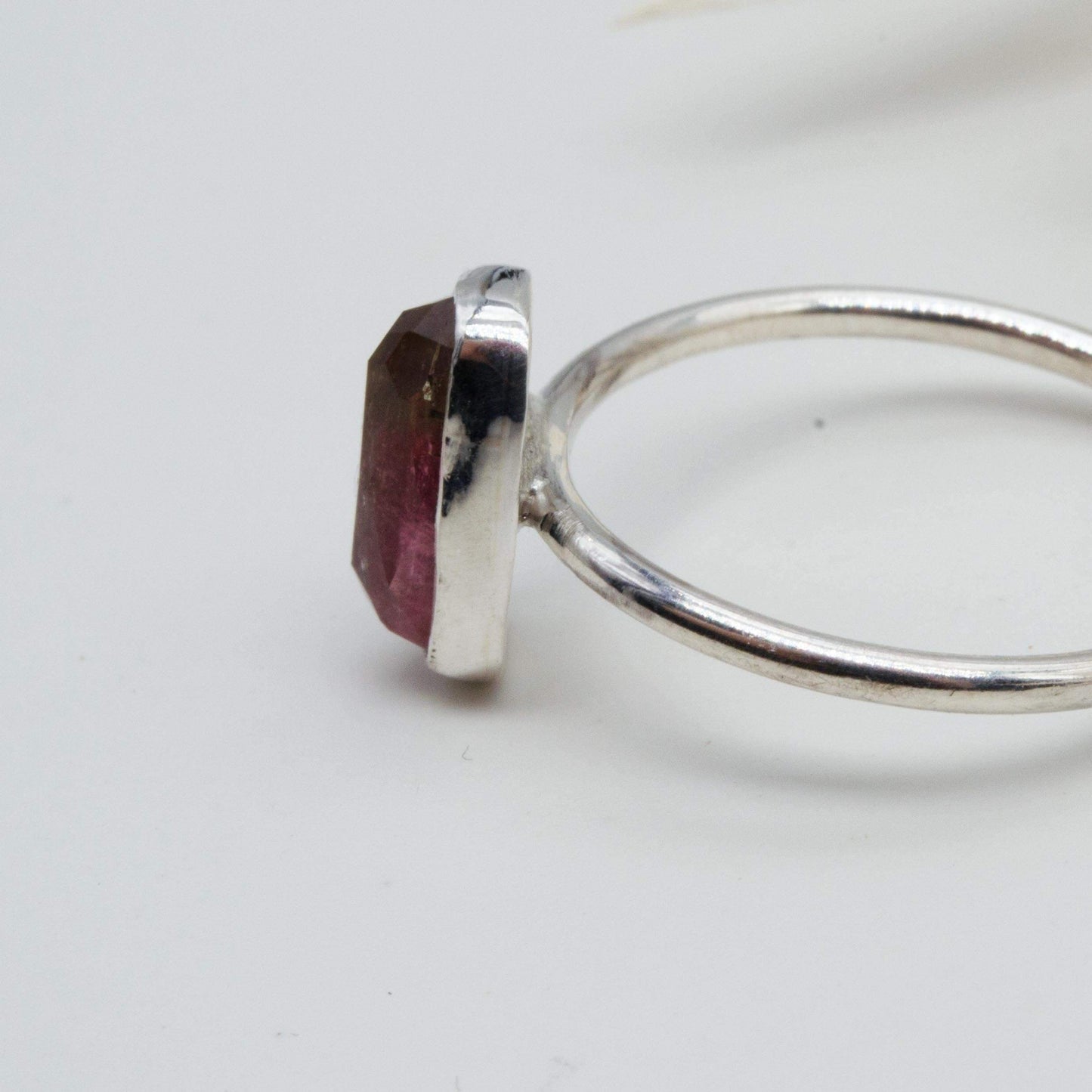 Becky Pearce Designs Pink / green tourmaline ring