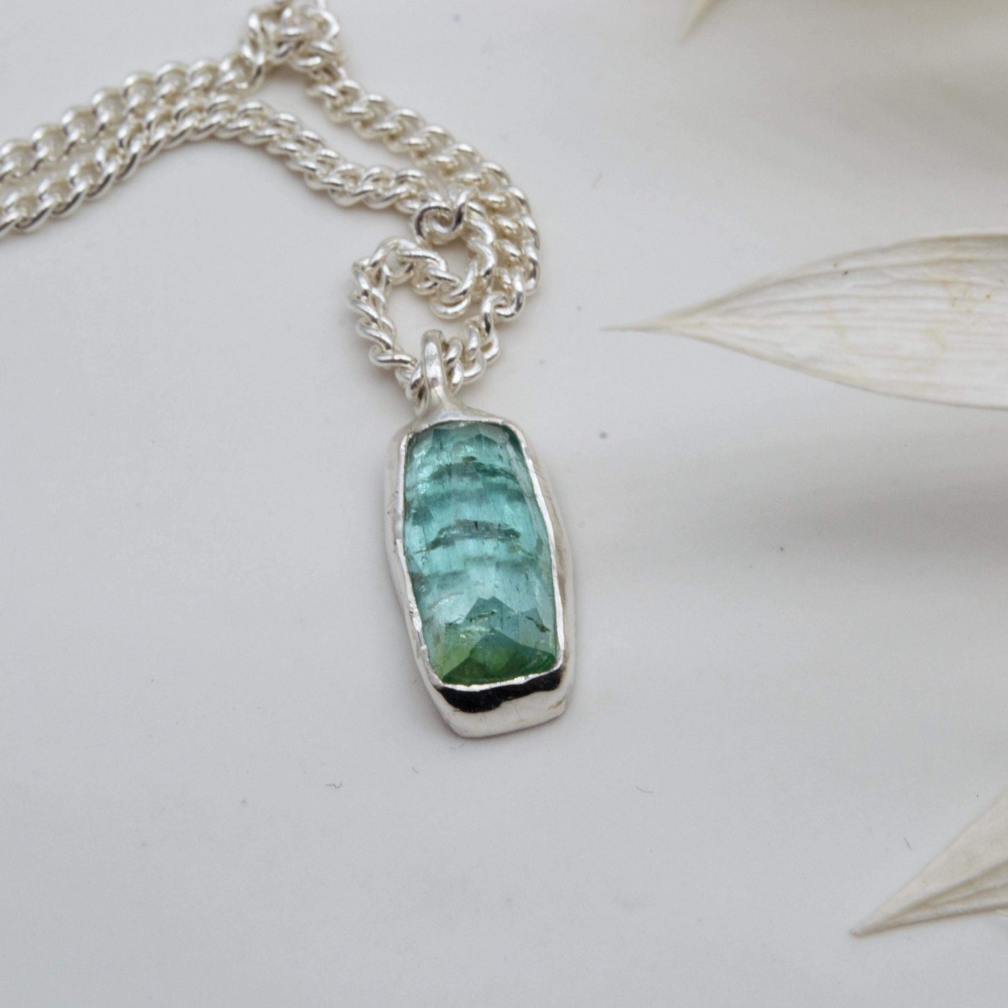 Becky Pearce Designs Sea blue/ green tourmaline pendant