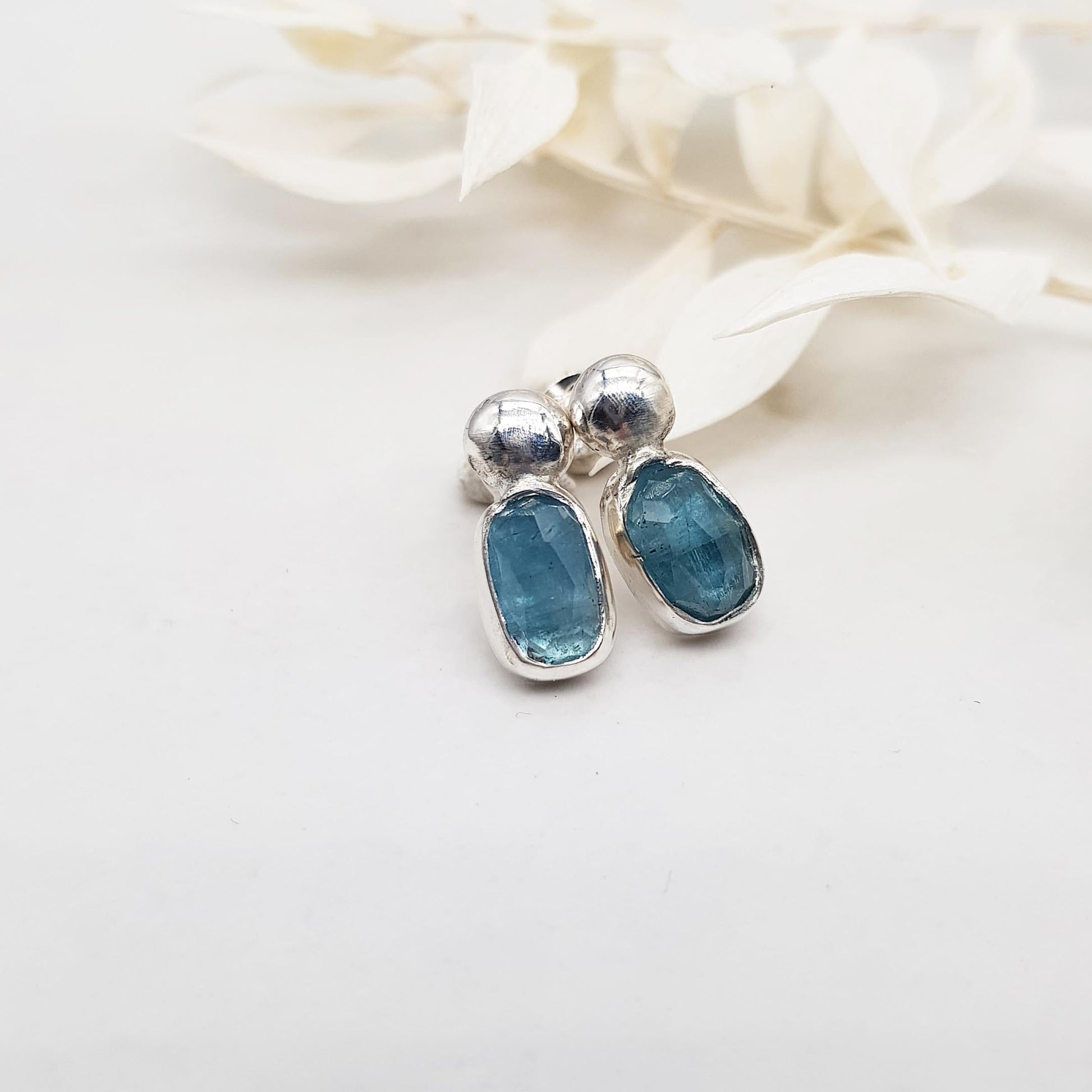 Becky Pearce Designs Mid blue tourmaline stud earrings