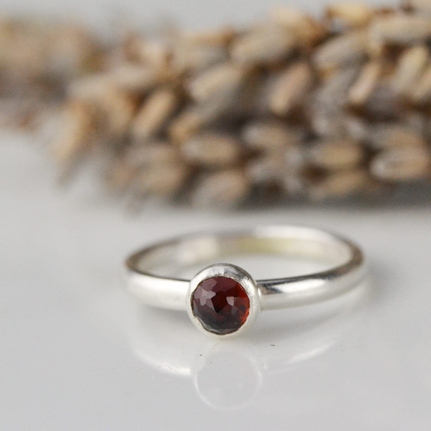 Becky Pearce Designs Garnet (January) Birthstone Stacking Rings