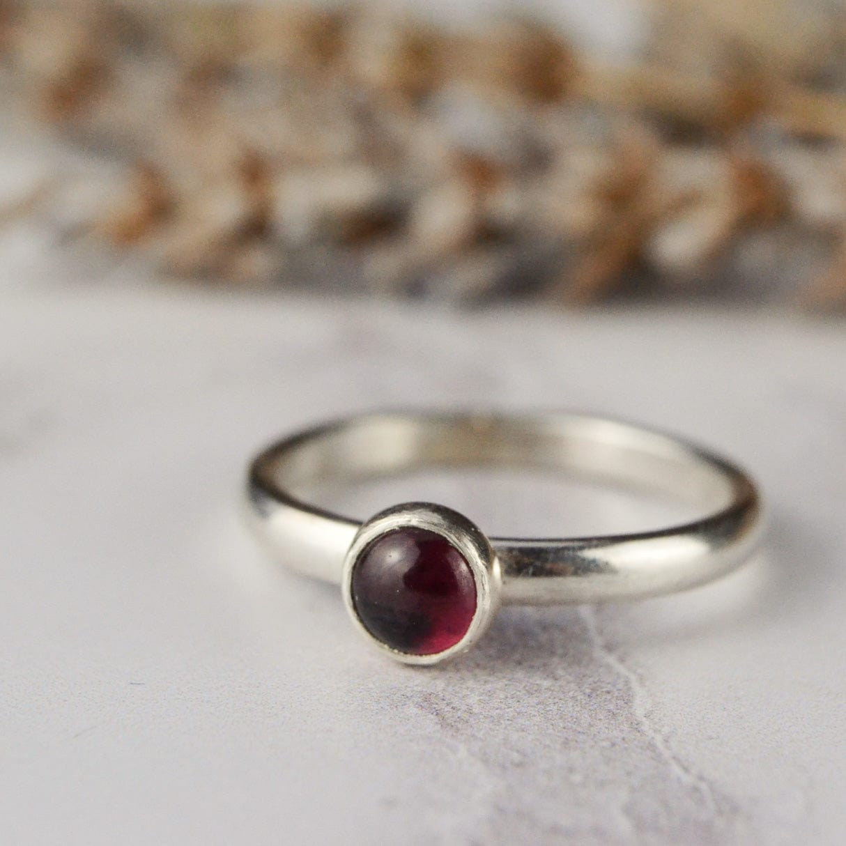 Becky Pearce Designs Garnet (January) Birthstone Stacking Rings