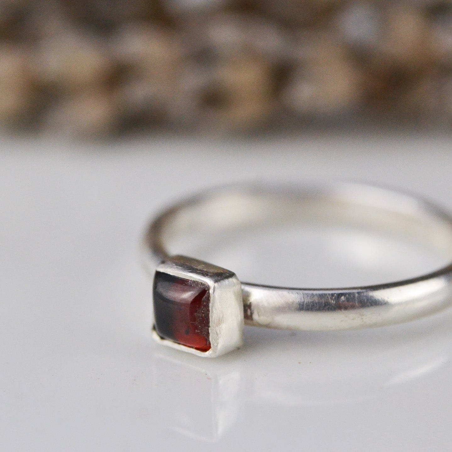 Becky Pearce Designs Garnet (January) Birthstone Stacking Rings