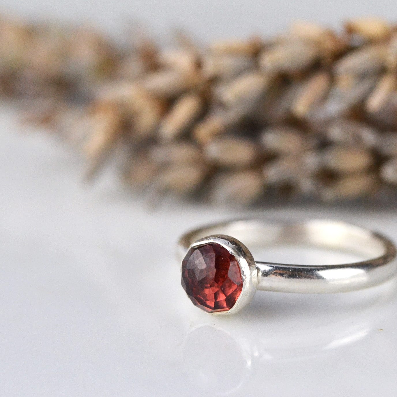 Becky Pearce Designs Garnet (January) Birthstone Stacking Rings