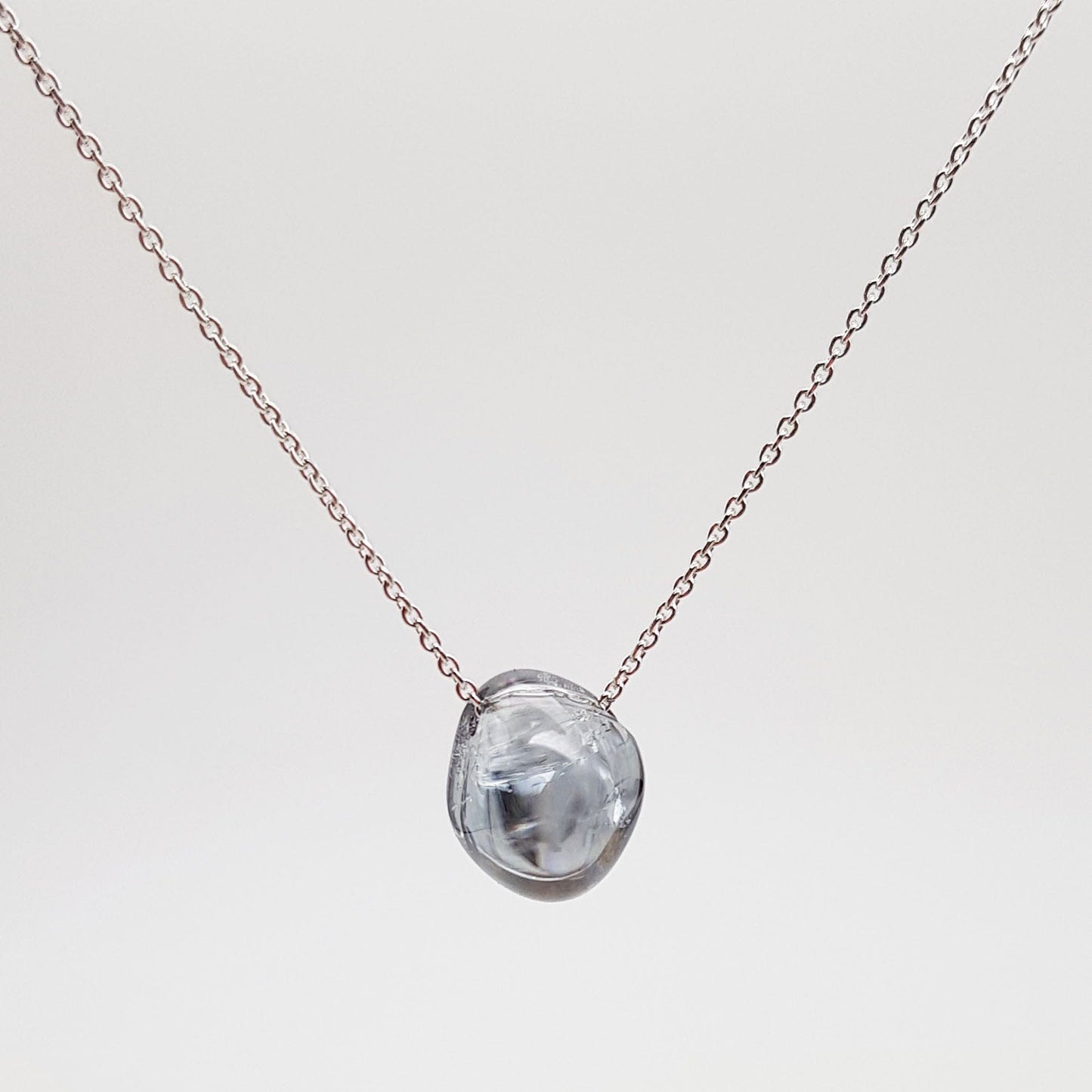 Becky Pearce Designs Autumn rain - grey crystal necklace
