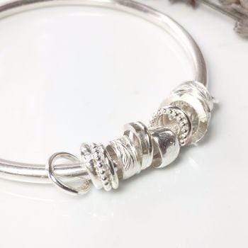 Becky Pearce Designs bangle Chunky bangle with ring charms