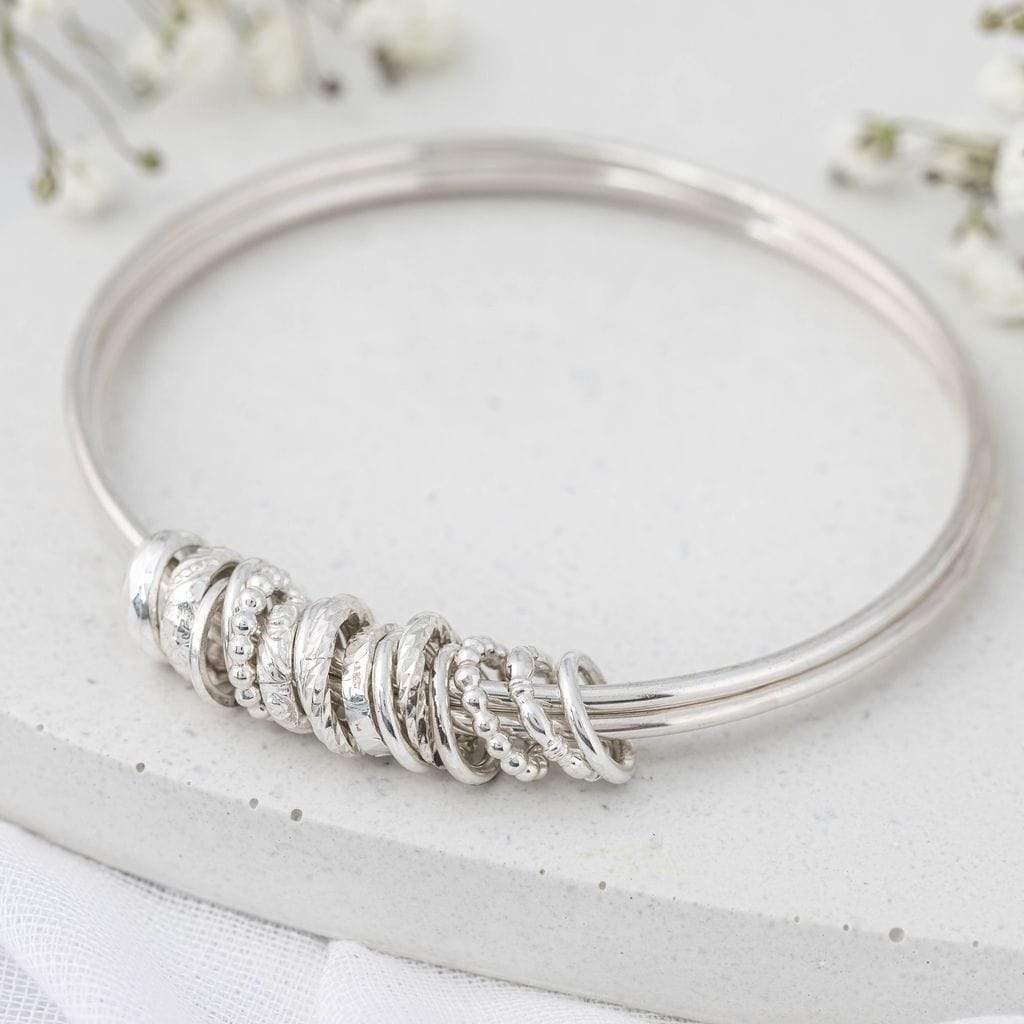 Becky Pearce Designs silver linked bangles