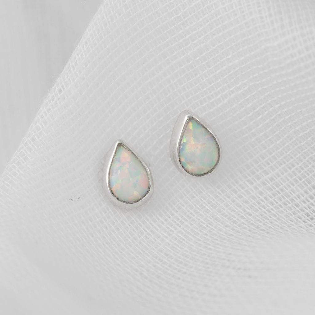 Becky Pearce Designs Earrings Opal pear stud earrings