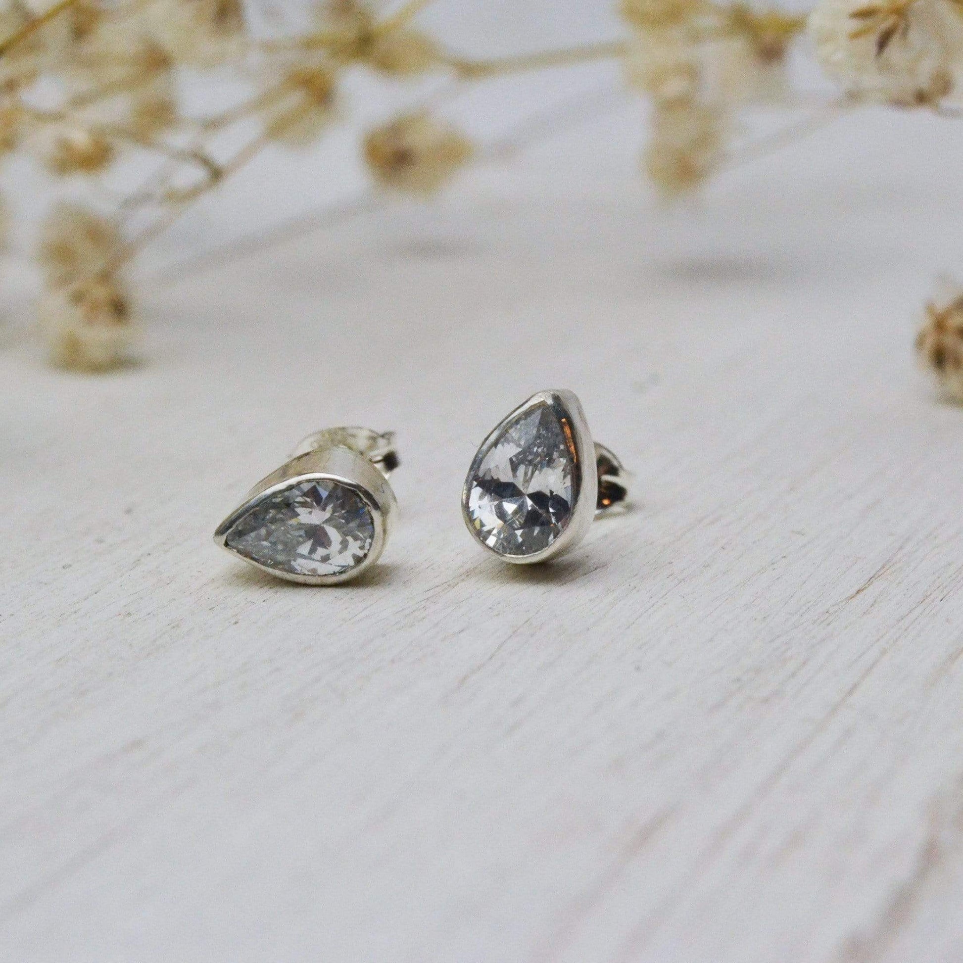 Becky Pearce Designs Earrings Pear, or drop shaped gemstone stud earrings