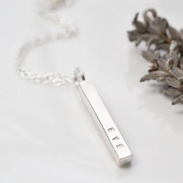 Becky Pearce Designs necklace Bar pendant with name