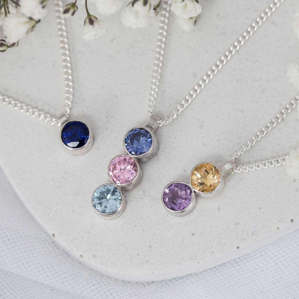 Becky Pearce Designs necklace Trio Stone Birthstone Pendant Necklace