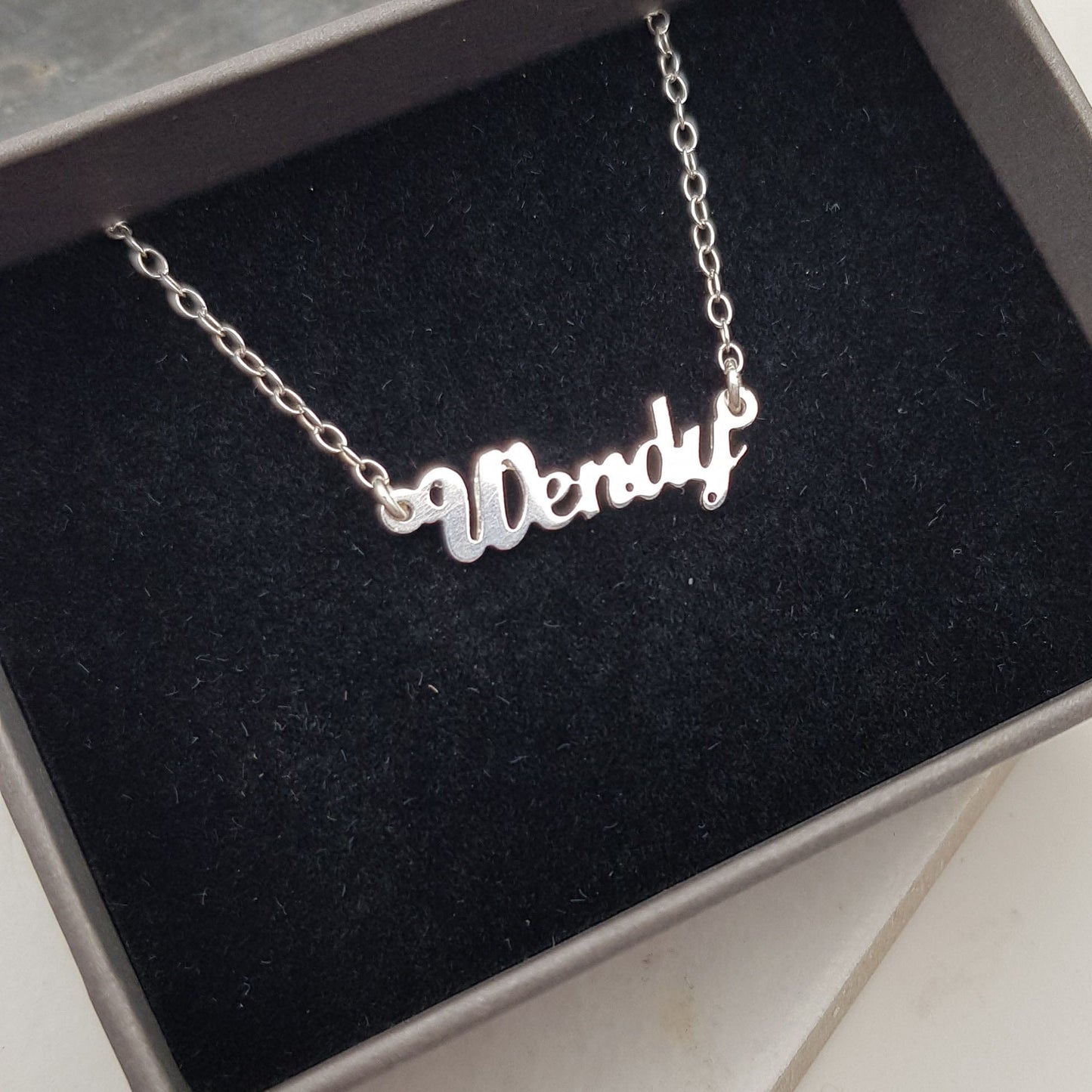 Becky Pearce Designs necklace Cut out personalised name necklace