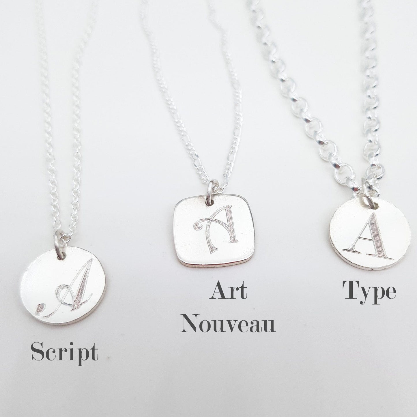 Becky Pearce Designs necklace Design your own sterling silver personalised inital pendant