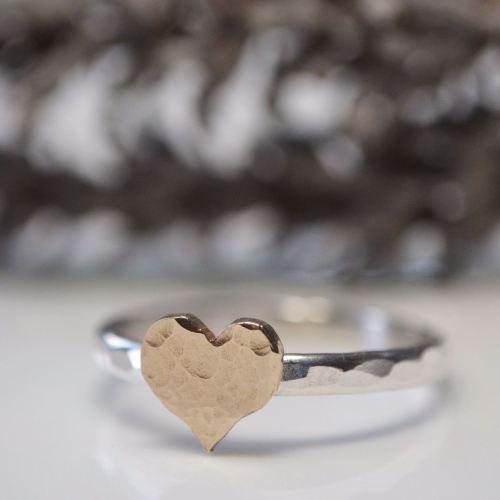 Becky Pearce Designs Rings Gold heart ring