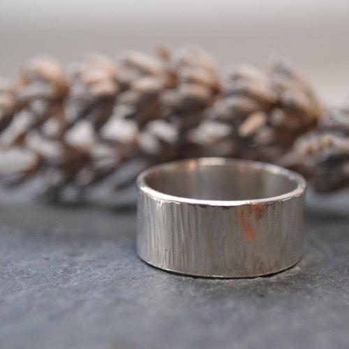 Becky Pearce Designs Rings Textured wide band ring