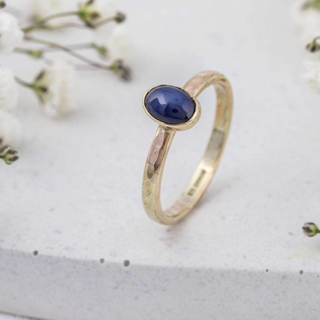 Becky Pearce Designs Rings Oval cabochon birthstone stacking ring