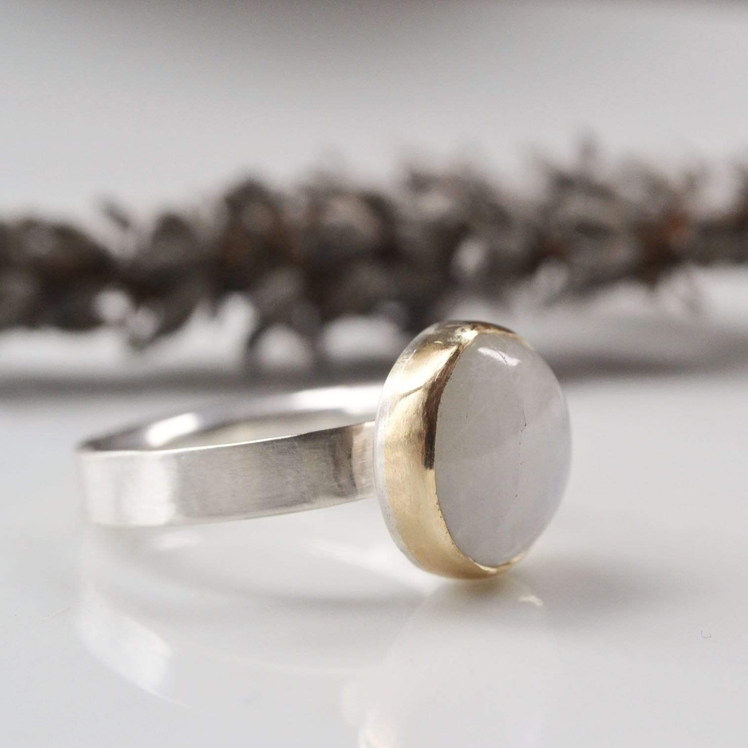Becky Pearce Designs Rings Moonstone Cabochon Ring
