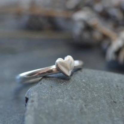Becky Pearce Designs Rings Silver heart ring