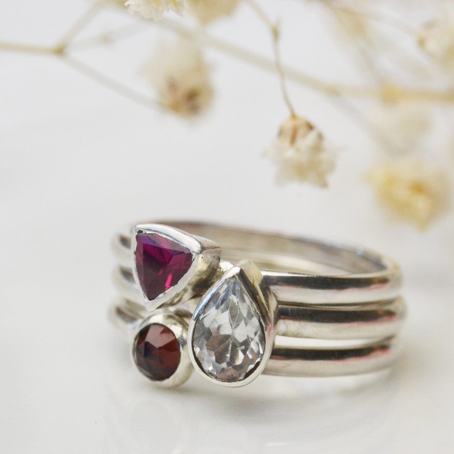 Becky Pearce Designs Rings Ruby (July) Birthstone Stacking Ring