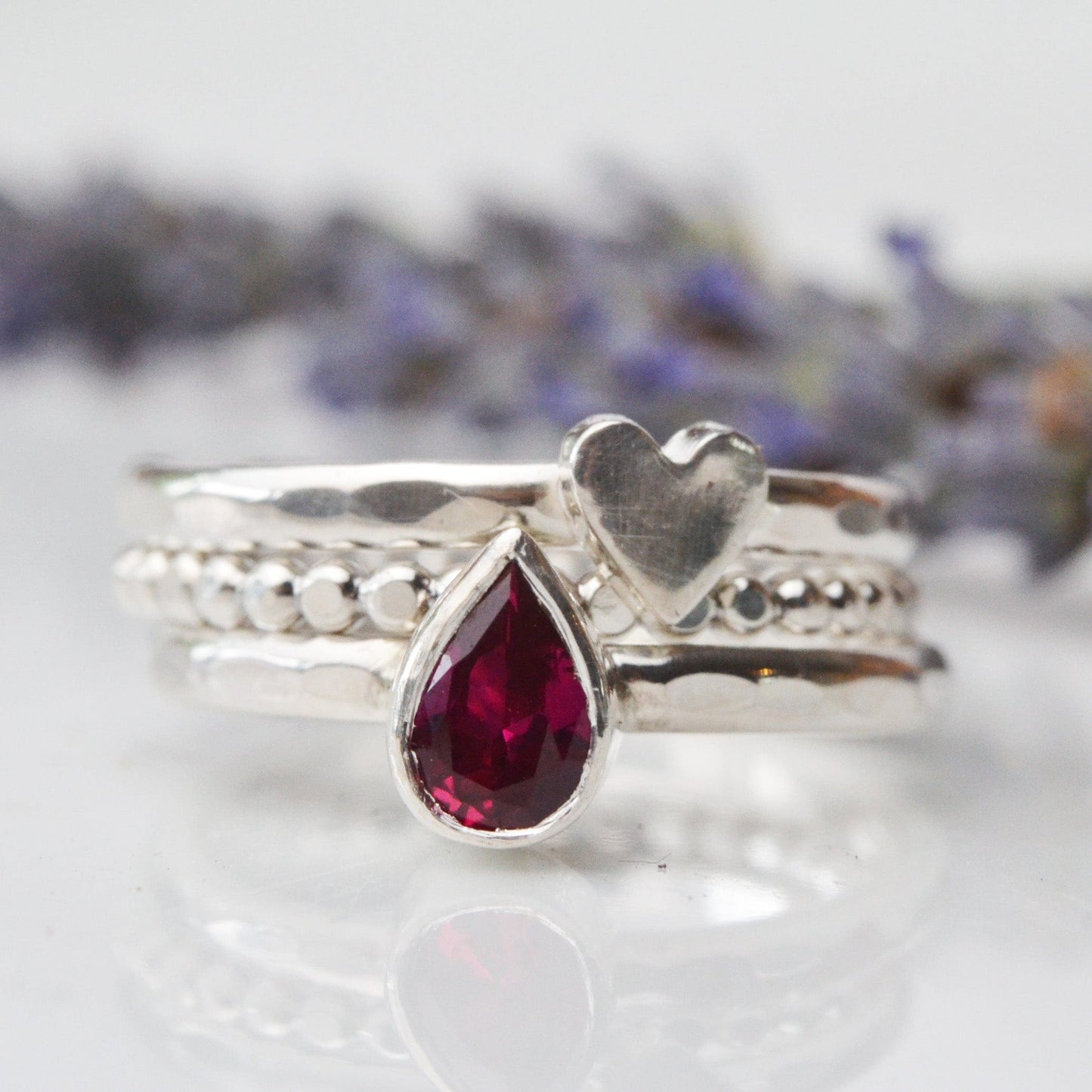 Becky Pearce Designs Rings Ruby (July) Birthstone Stacking Ring