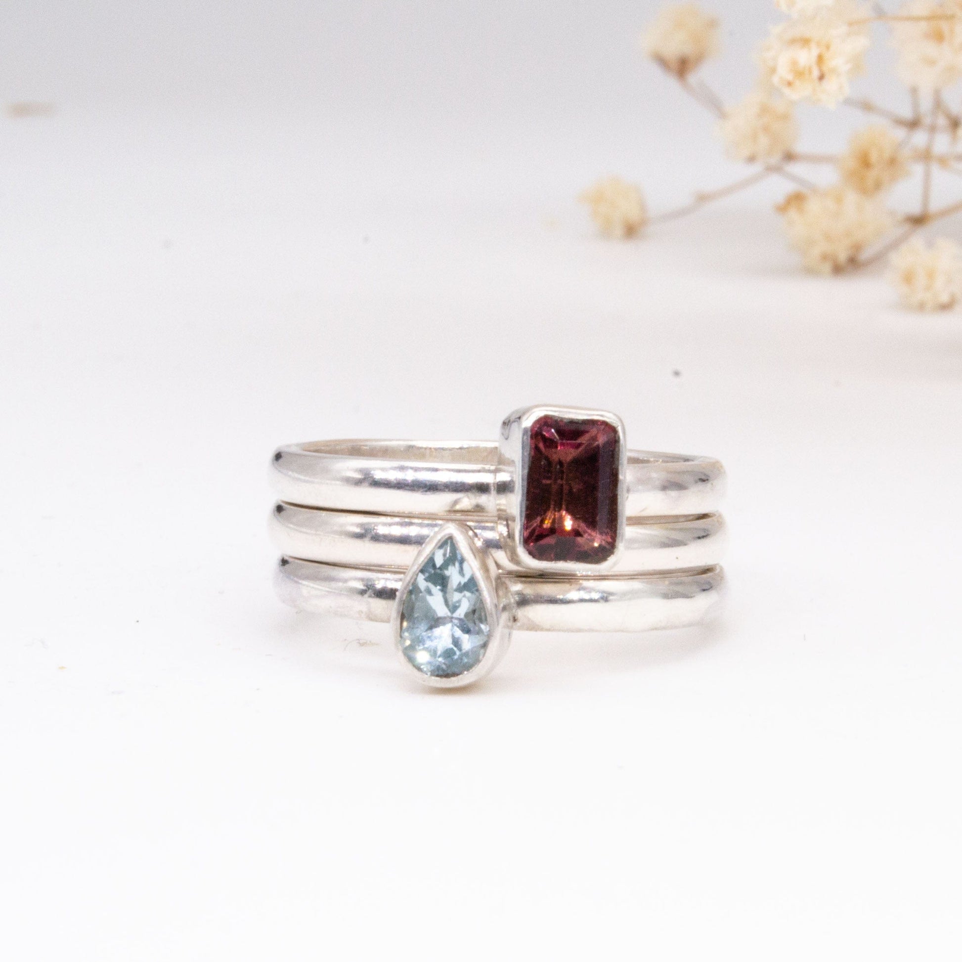 Becky Pearce Designs Rings Pink Tourmaline (October) Birthstone Stacking Ring