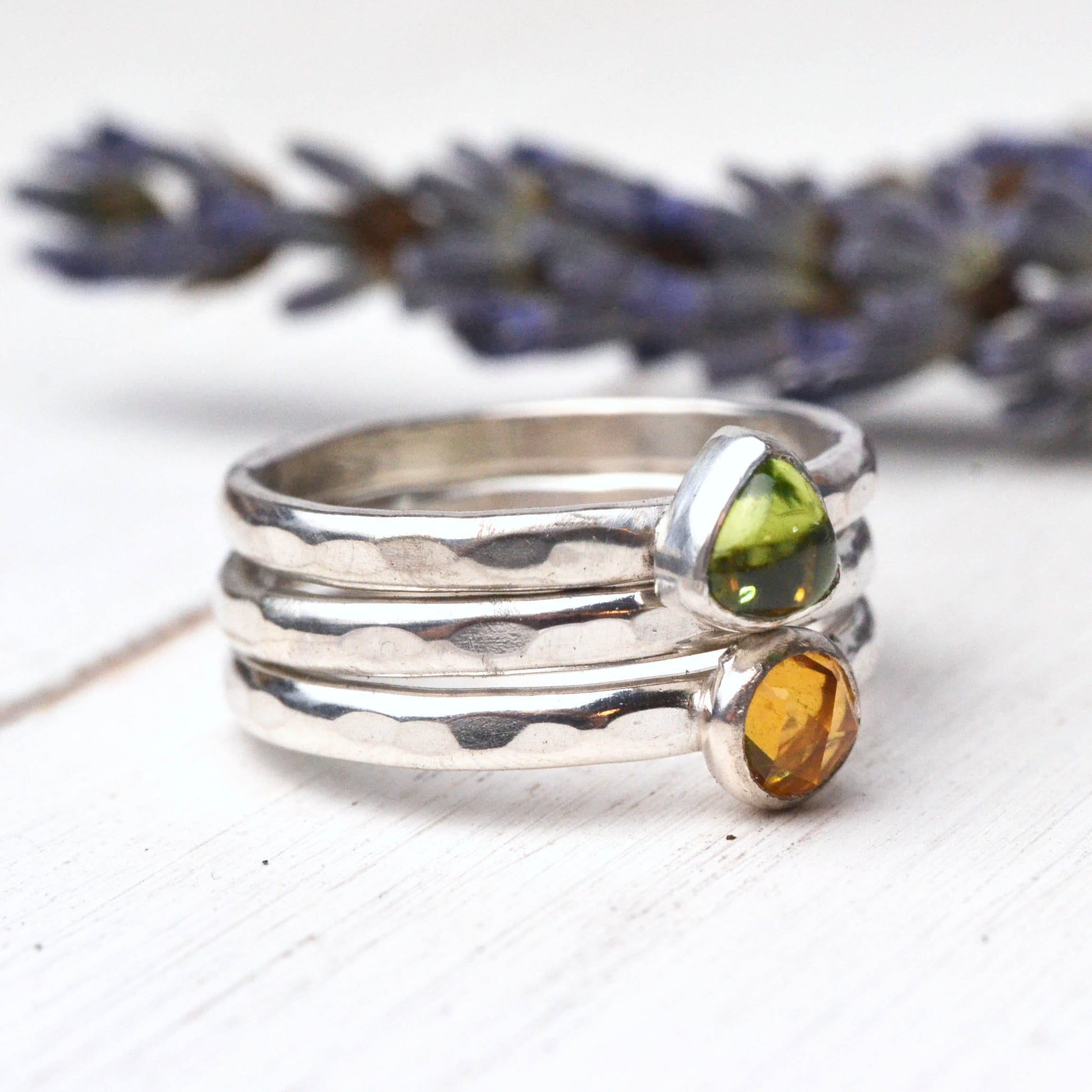 Citrine (November) Birthstone Stacking Ring