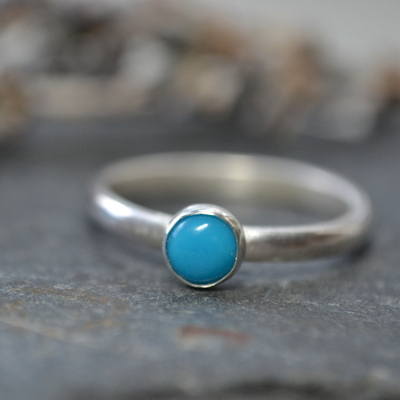 Becky Pearce Designs Rings Turquoise (December) Birthstone Stacking Ring