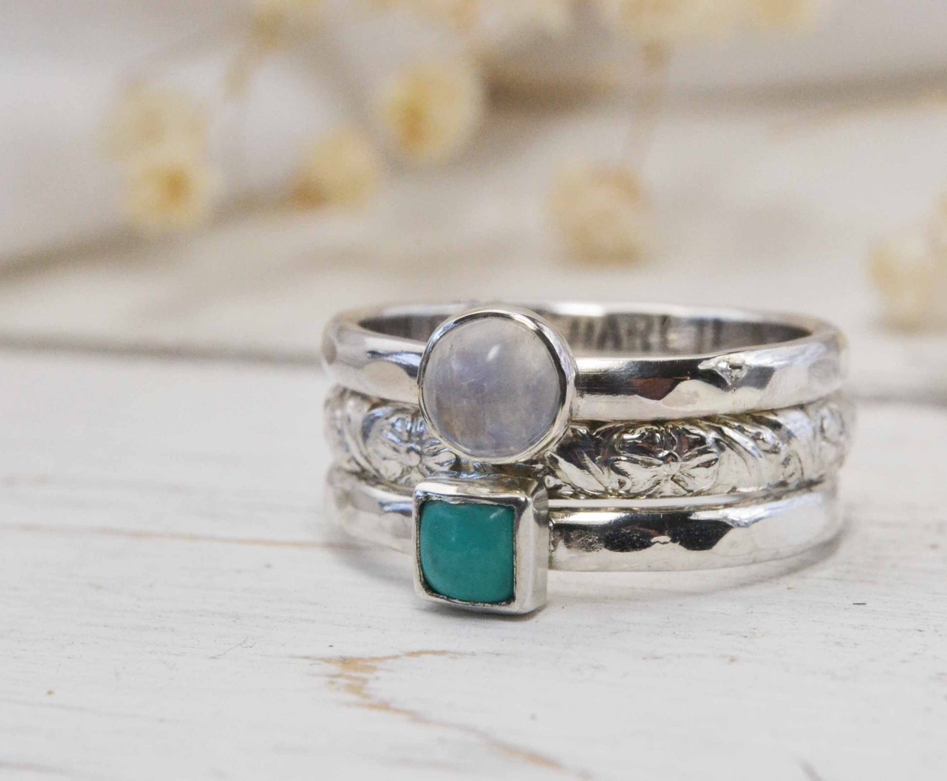 Becky Pearce Designs Rings Turquoise (December) Birthstone Stacking Ring