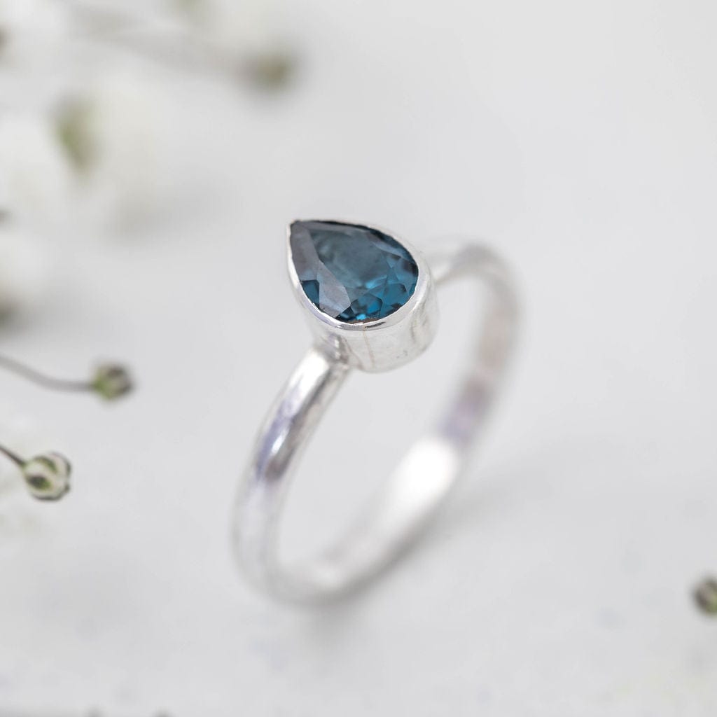 Becky Pearce Designs Rings London Blue Topaz (December) Birthstone Stacking Ring
