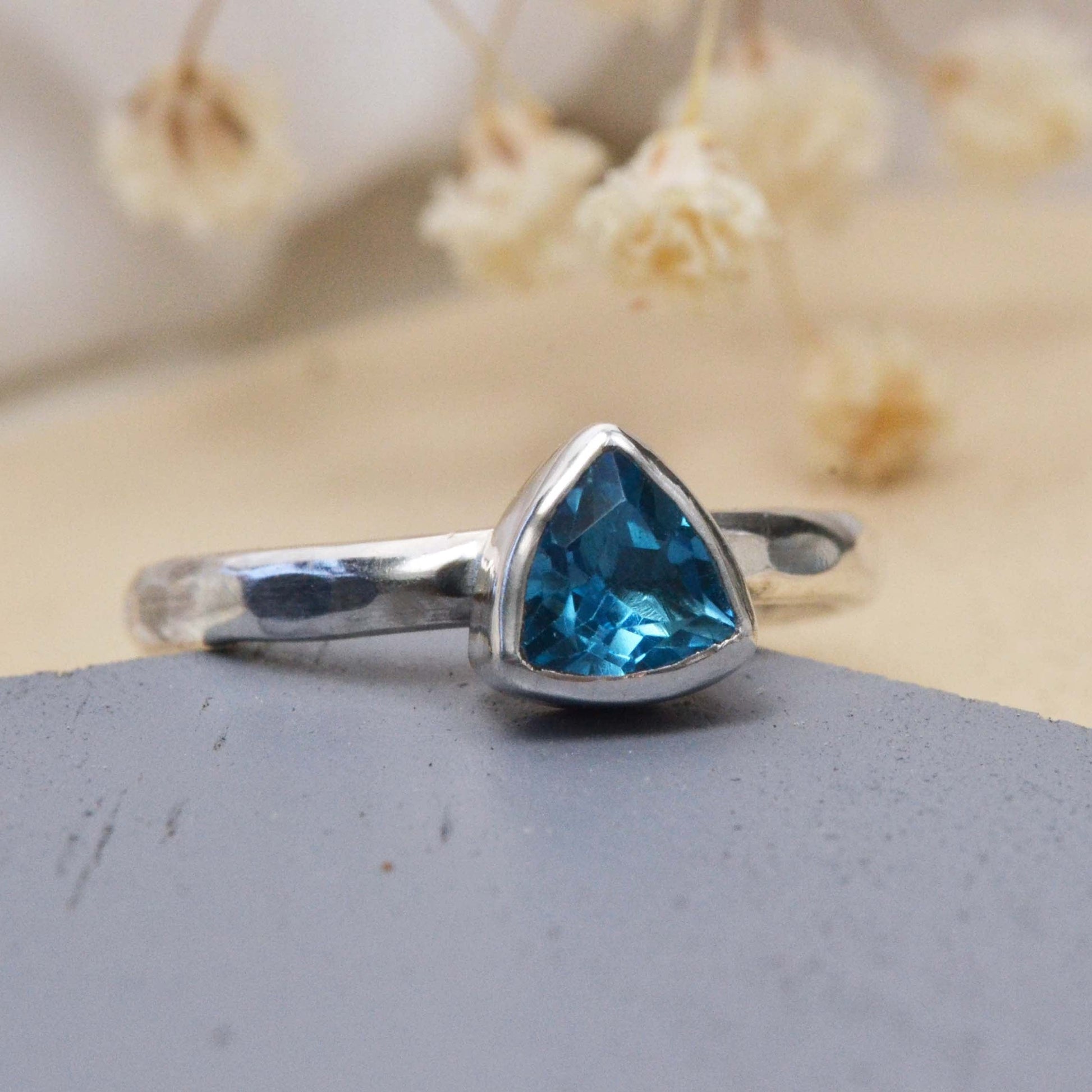 Becky Pearce Designs Rings Swiss Blue Topaz (December) Birthstone Stacking Ring
