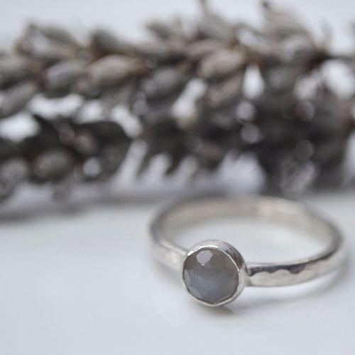 Becky Pearce Designs Rings Grey Moonstone Ring