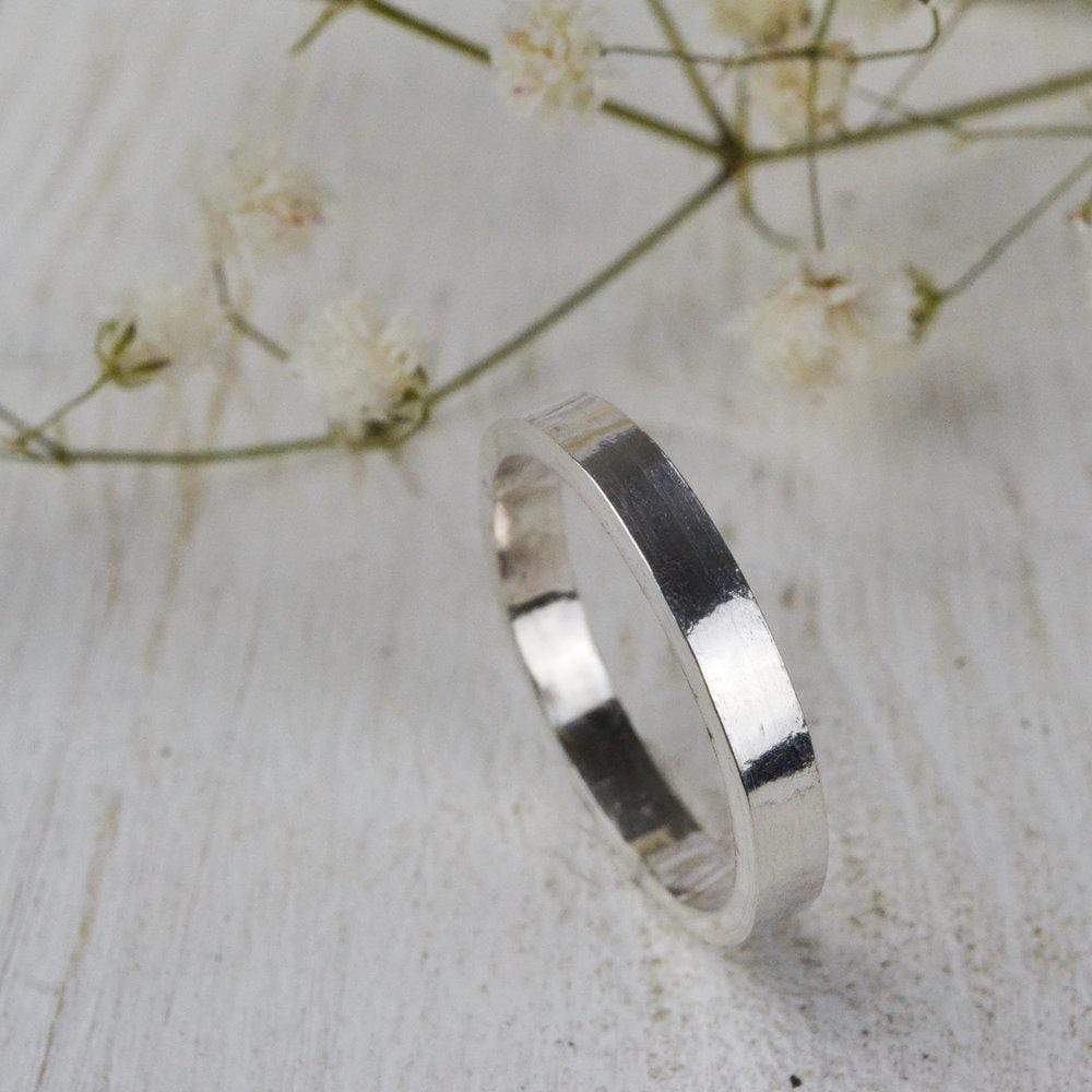 Becky Pearce Designs Wedding Band Eco Friendly, 100% Recycled Sterling Silver Wedding Band