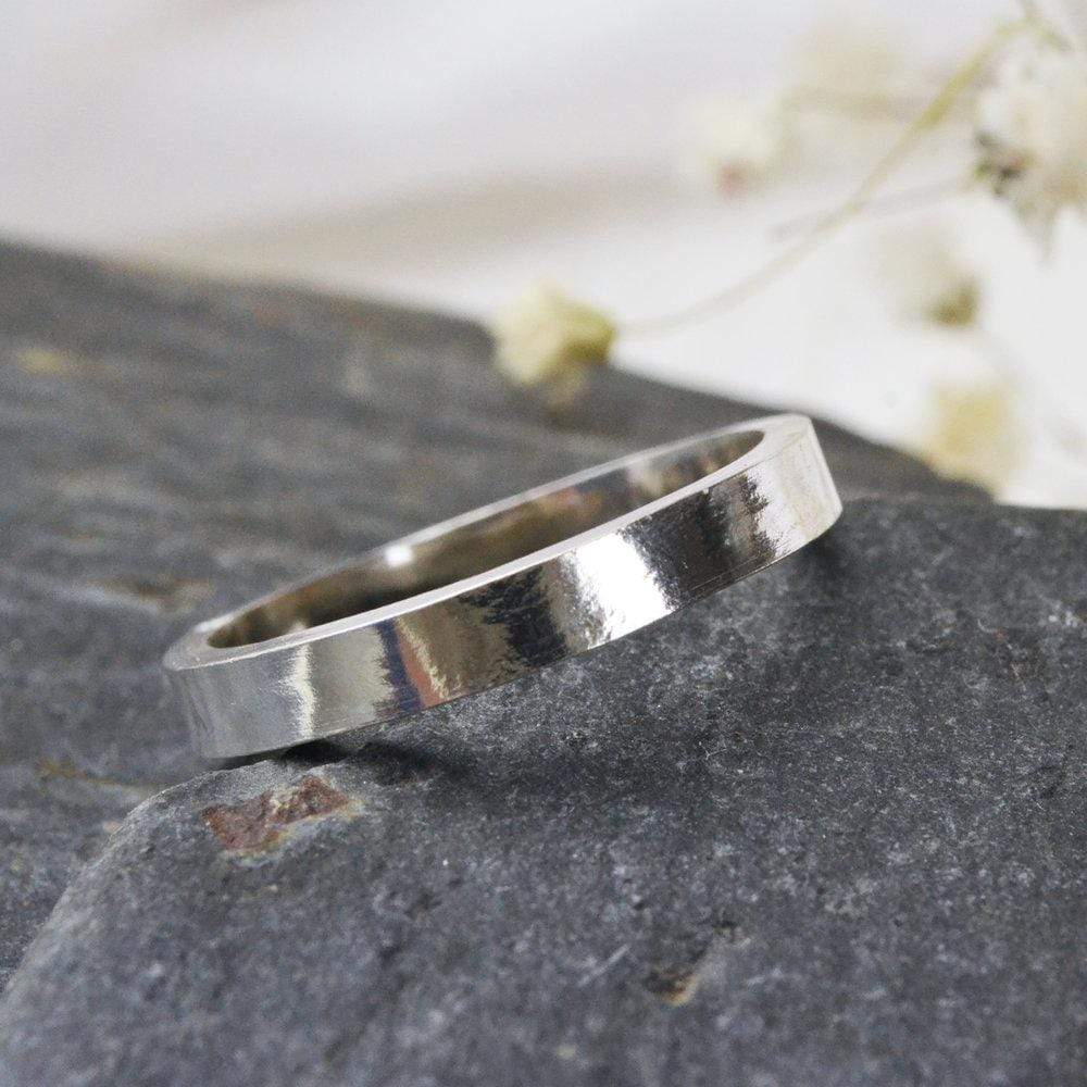 Becky Pearce Designs Wedding Band Eco Friendly, 100% Recycled Sterling Silver Wedding Band