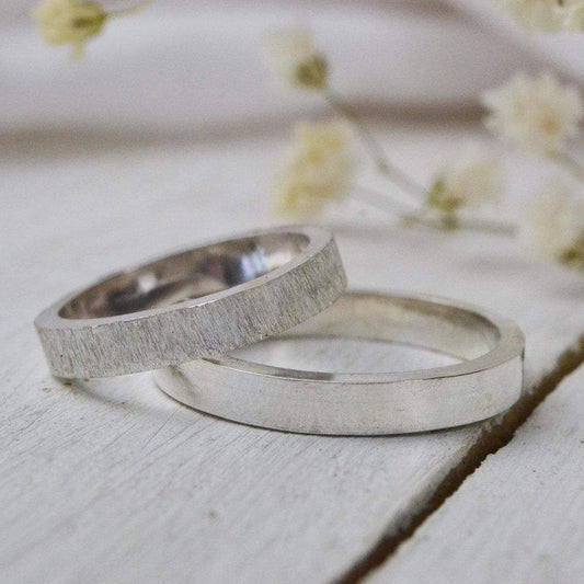 Becky Pearce Designs Wedding Band Eco Friendly, 100% Recycled Sterling Silver Wedding Band